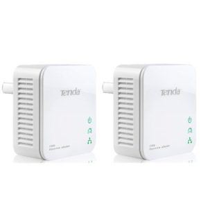 ADATTATORE POWERLINE TENDA P200 Kit MINI - STARTER KIT CONF.2PZ X LAN 200M - PULS.SYNCH PER MESSA IN SIC.RETE